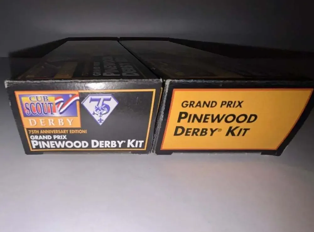 Vintage 1996 Cub Scout Grand Prix Pinewood Derby Kit 75th Anniversary Edition